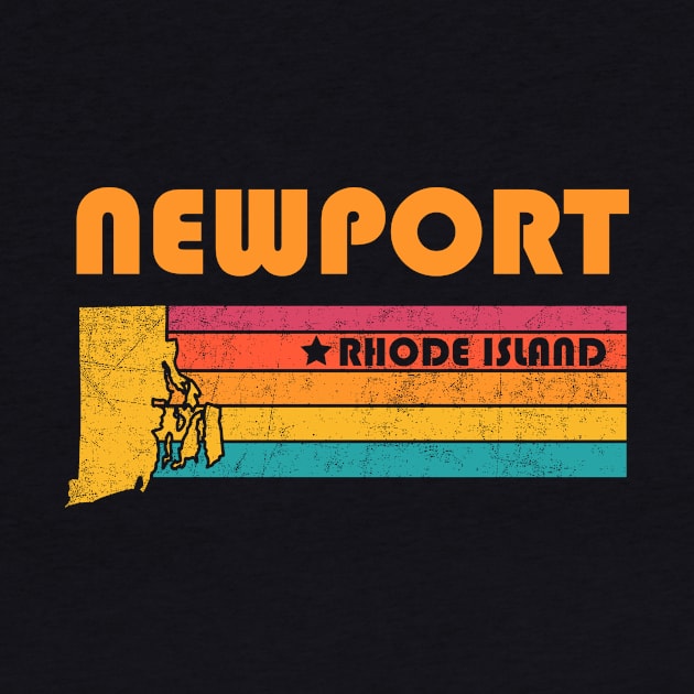 Newport Rhode Island Vintage Distressed Souvenir by NickDezArts